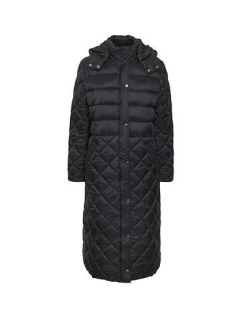 Cream Gaiagro Quilted Jacket in Pitch Black by Cream
