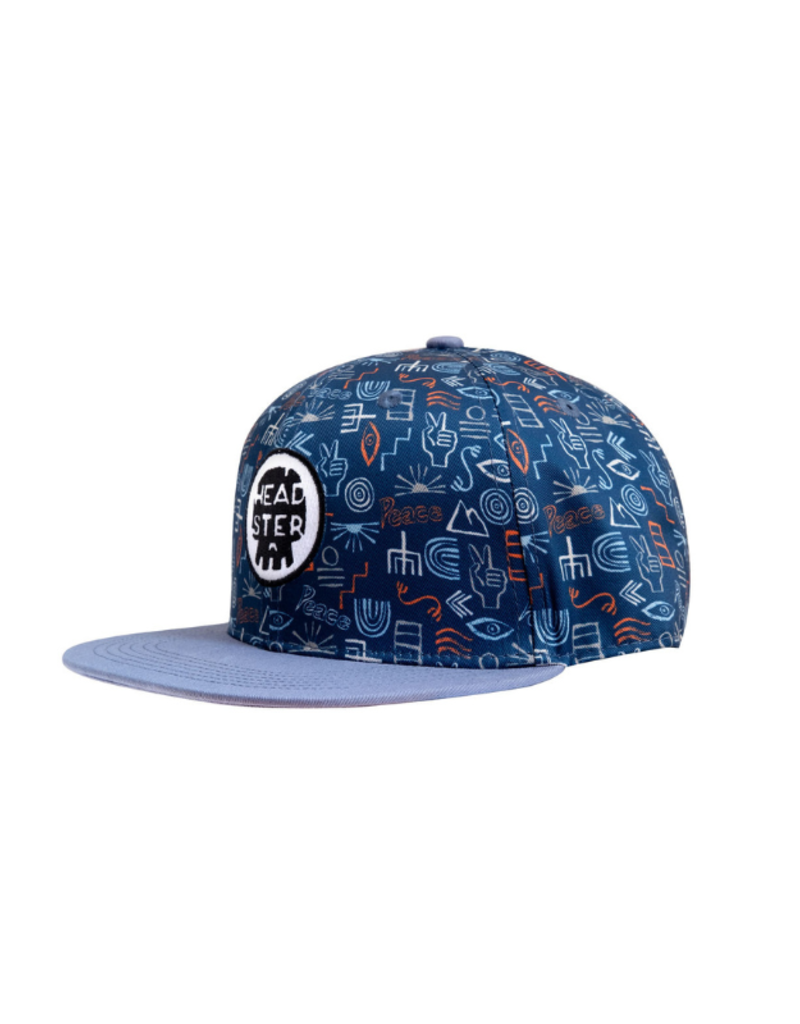 HEADSTER Peace Out Snapback Youth Size in Indigo by Headster