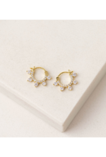 Lover's Tempo Talia Hoop Earring in Clear by Lover's Tempo