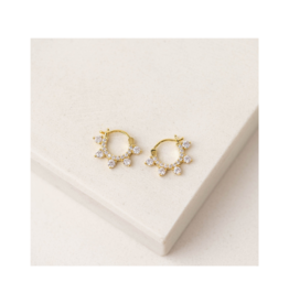 Lover's Tempo Talia Hoop Earring in Clear by Lover's Tempo