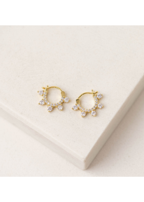 Lover's Tempo Talia Hoop Earring in Clear by Lover's Tempo