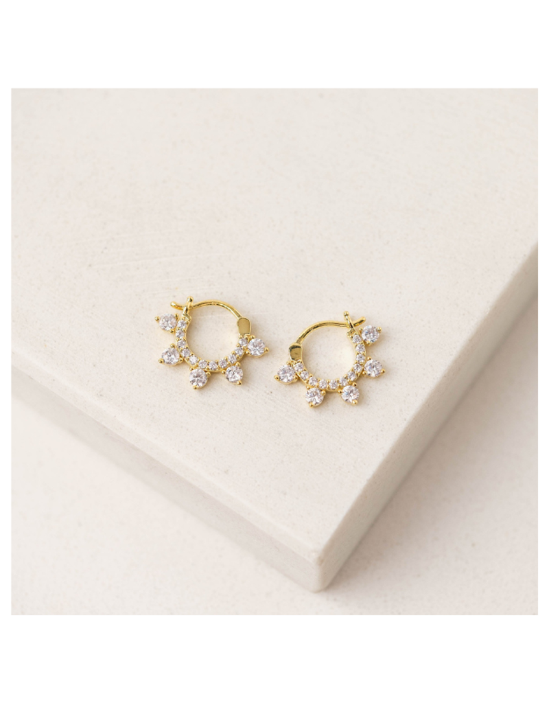 Lover's Tempo Talia Hoop Earring in Clear by Lover's Tempo