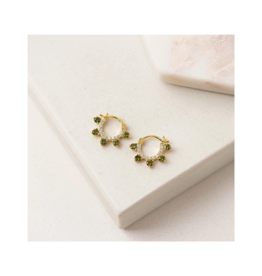 Lover's Tempo Talia Hoop Earring in Olive by Lover's Tempo