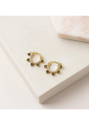 Lover's Tempo LAST ONE - Talia Hoop Earring in Olive by Lover's Tempo