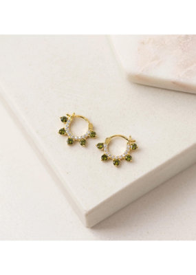 Lover's Tempo Talia Hoop Earring in Olive by Lover's Tempo