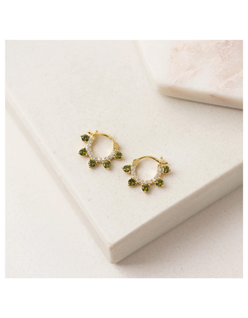 Lover's Tempo LAST ONE - Talia Hoop Earring in Olive by Lover's Tempo