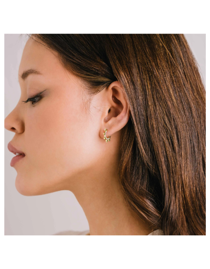 Lover's Tempo LAST ONE - Talia Hoop Earring in Olive by Lover's Tempo