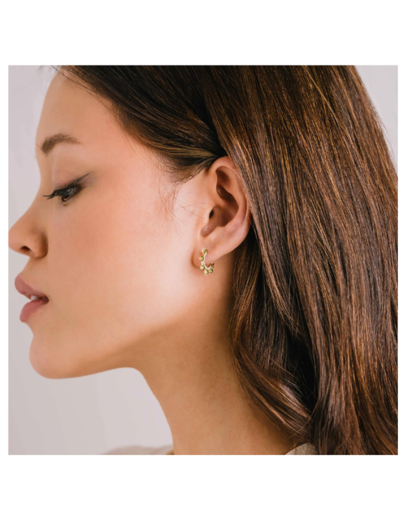 Lover's Tempo Talia Hoop Earring in Olive by Lover's Tempo