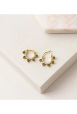 Lover's Tempo Talia Hoop Earring in Olive by Lover's Tempo