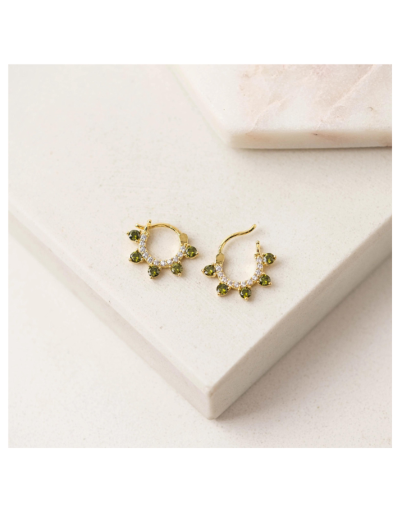 Lover's Tempo LAST ONE - Talia Hoop Earring in Olive by Lover's Tempo
