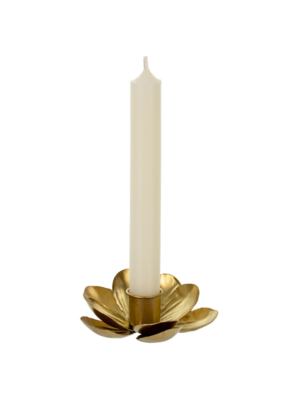 Indaba Trading Gold Bloom Candleholder