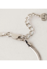 Lover's Tempo Herringbone Chain Necklace in Silver by Lover's Tempo