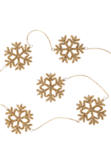 Glass Snowflakes on Beaded Garland