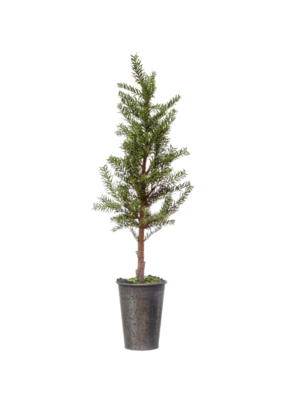 Creative Co-Op 46"H Faux Hemlock Tree in Metal Pot