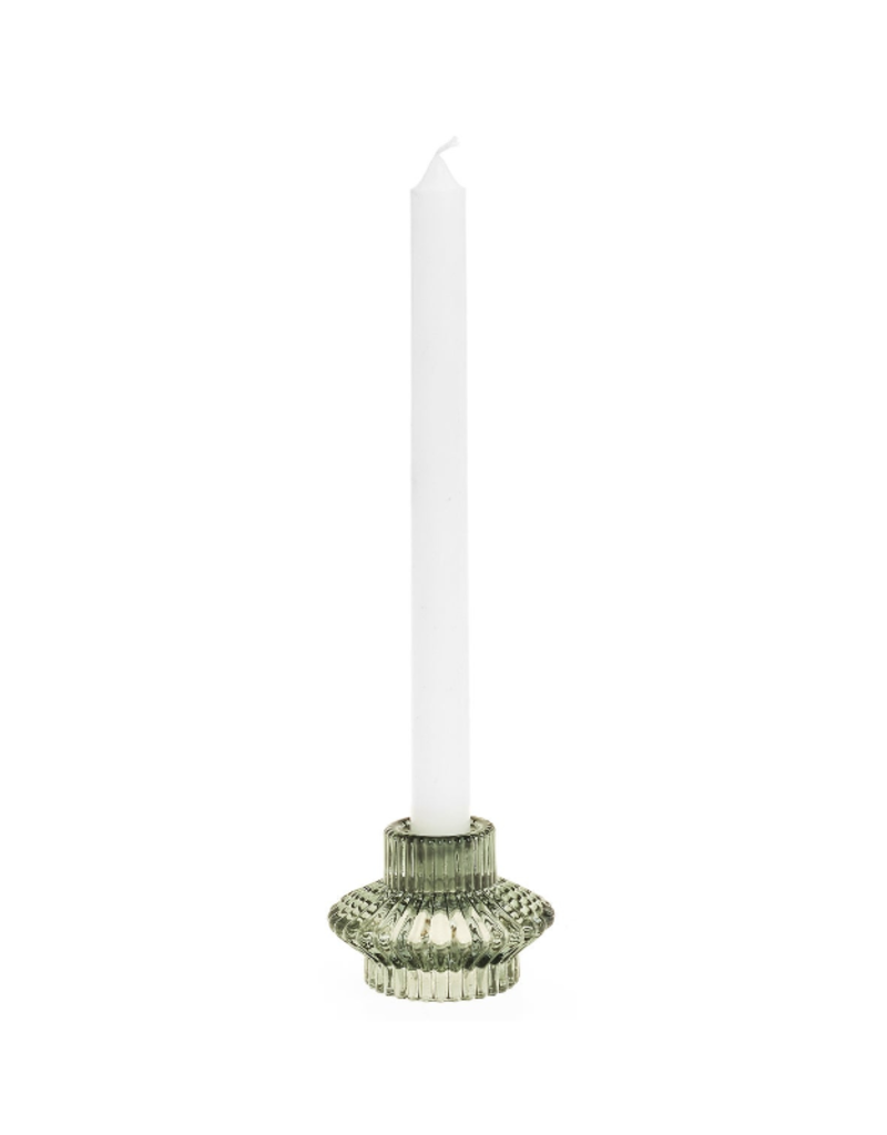 Glass Candle Holder Grey