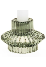 Glass Candle Holder Grey