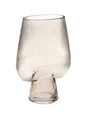 Lianne Design Glass Ribbed Vase