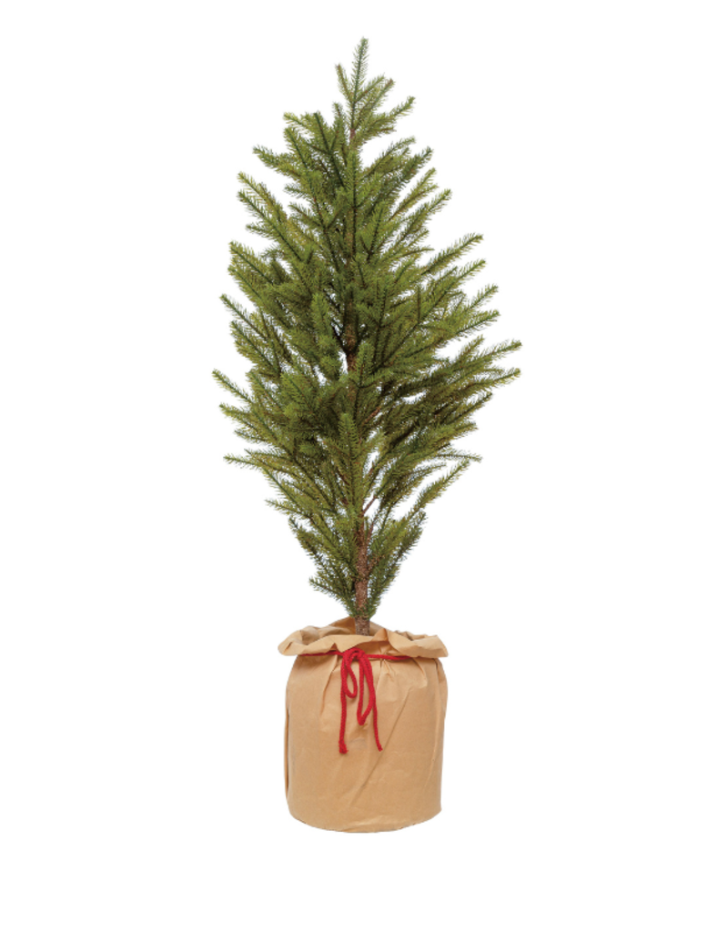 Faux Scots Pine Tree in Paper Sack
