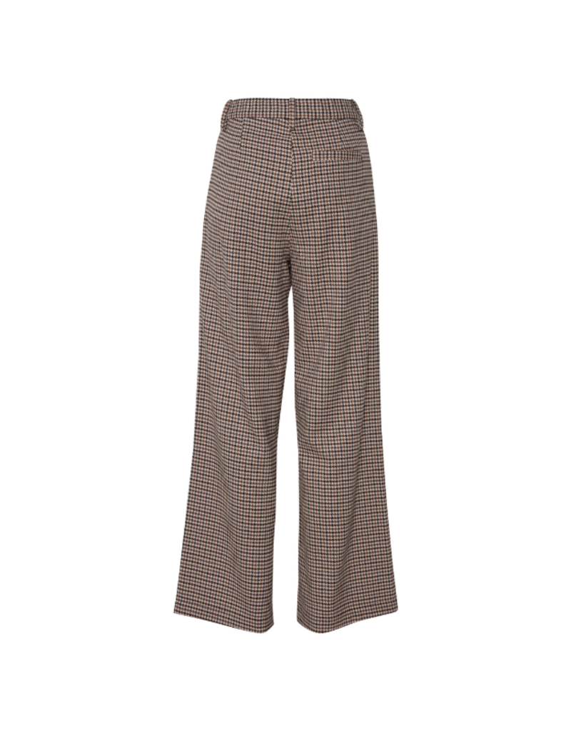 ICHI Jisel Pant in Brunette Checked by ICHI