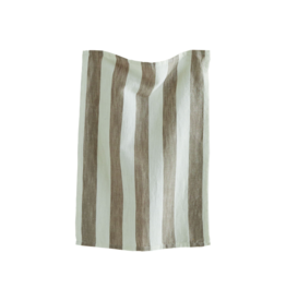 Cotton Stripe Dishtowel in Grey
