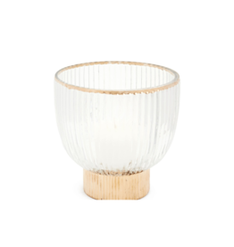 Ribbed Glass Vase/Candleholder