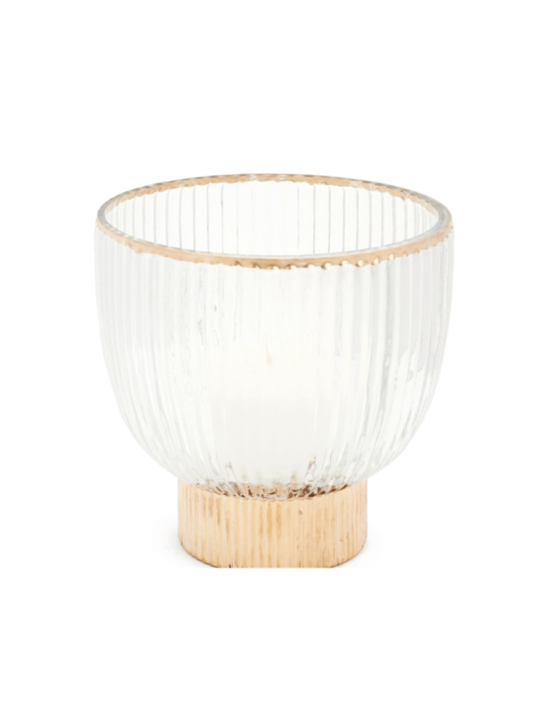 Ribbed Glass Vase/Candleholder