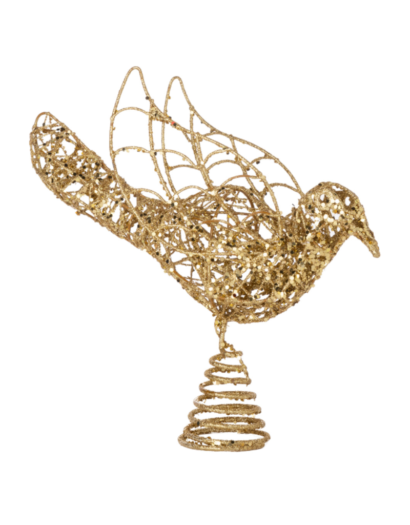 Gold Wired Bird Tree Topper The Art of Home