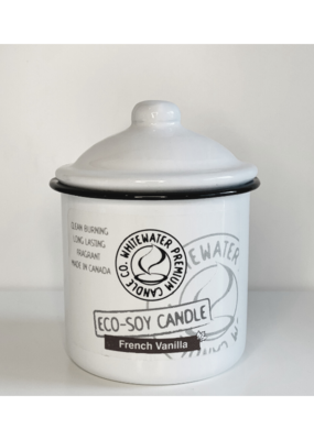 Whitewater Premium Candle Co. French Vanilla 9oz Enamel Tin Candle