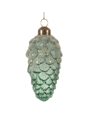 Green Frosted Pinecone Ornament