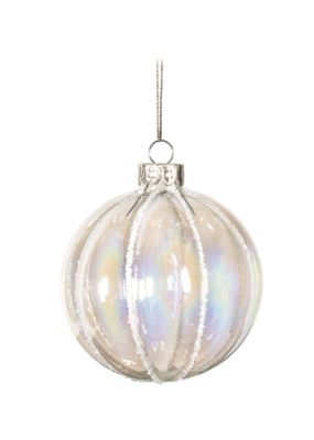 Clear Irridescent Ornament Ball