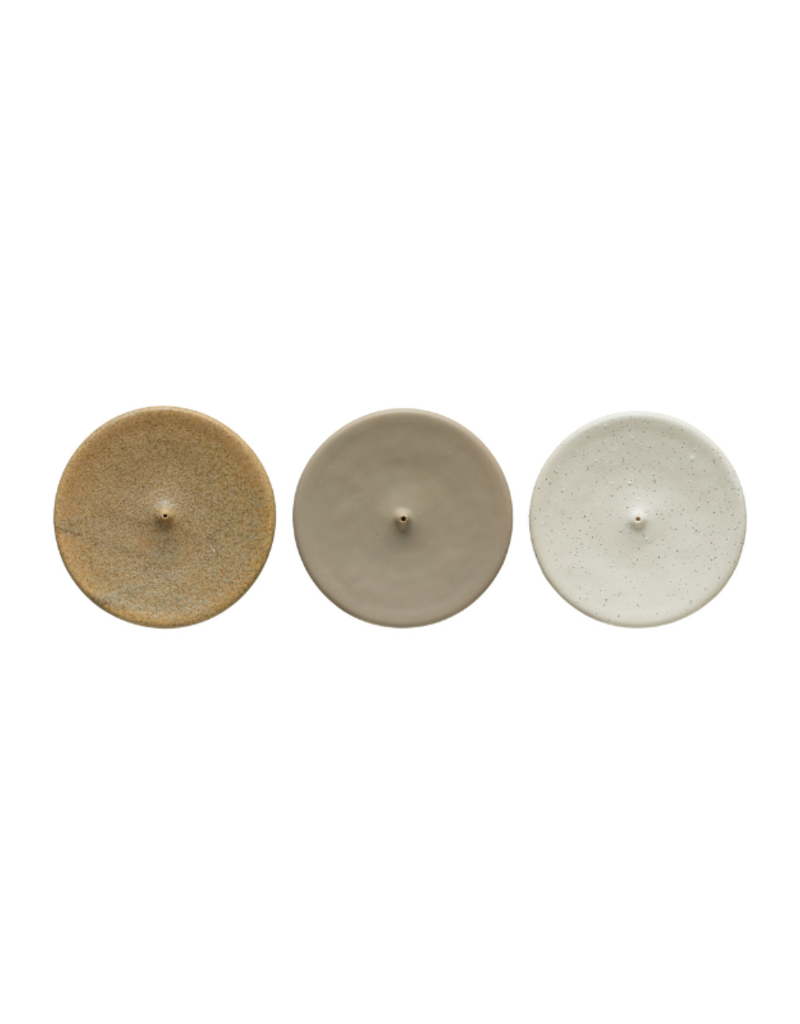 Creative Co-Op Matte Stoneware Incense Holder in Sand