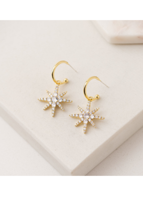 Lover's Tempo Etoile Star Hoop Earrings in Gold by Lover's Tempo