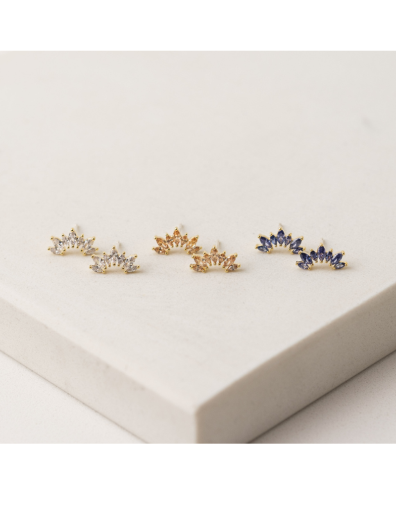 Lover's Tempo Crown Climber Earrings in Royal by Lover's Tempo