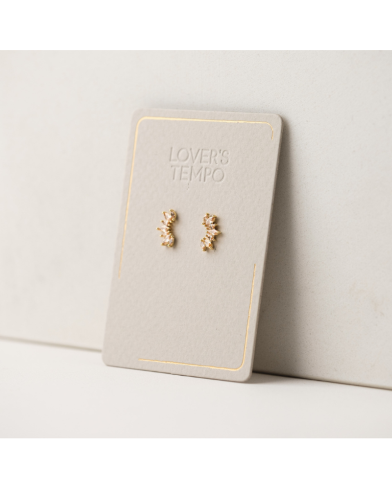 Lover's Tempo Crown Climber Earrings in Champagne by Lover's Tempo
