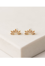 Lover's Tempo Crown Climber Earrings in Champagne by Lover's Tempo