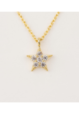 Lover's Tempo Crystal Star Necklace in Gold by Lover's Tempo