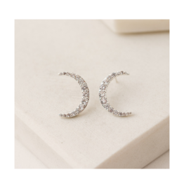 Lover's Tempo Lune Moon Stud Earrings in Silver by Lover's Tempo