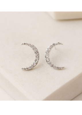 Lover's Tempo Lune Moon Stud Earrings in Silver by Lover's Tempo