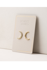 Lover's Tempo Lune Moon Stud Earrings in Gold by Lover's Tempo