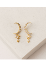 Lover's Tempo Lune Moon Drop Earrings in Gold by Lover's Tempo