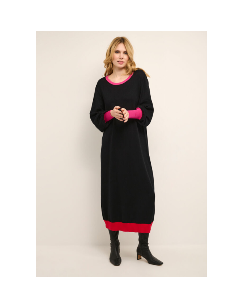 Culture Annemarie Dress in Black, Pink & Red by Culture