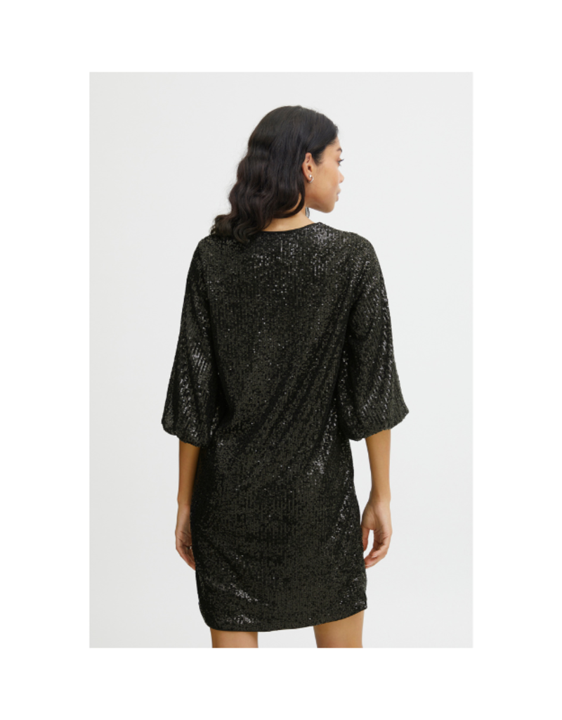 b.young LAST ONE - SIZE XS - Solia V-Neck Dress in Black by b.young