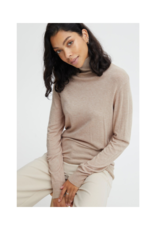 b.young Pimba Rollneck Sweater in Cement Melange by b.young