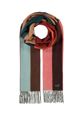 v. Fraas Artist Stripes Cashmink Scarf in Misty Blue by Fraas