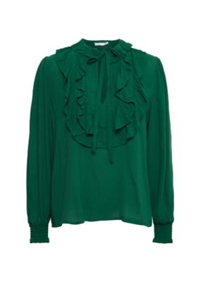 b.young LAST ONE - SIZE 38 (M) - Fvfay Woven Blouse in Hunter Green by b.young