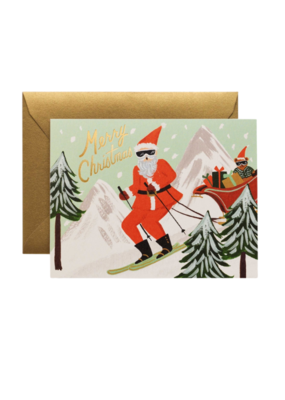 Skiing Santa Cards Boxed Set of 8 by Rifle Paper Co.