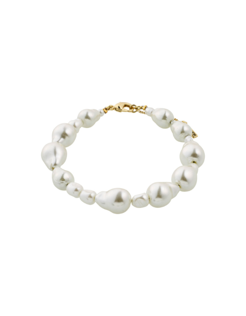 PILGRIM Willpower Pearl Bracelet in Gold by Pilgrim