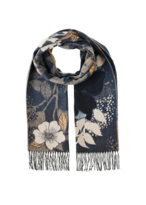 Autumn Floral Scarf in Denim by Fraas