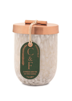 Cypress & Fir Cheena Glass Candle by Paddywax