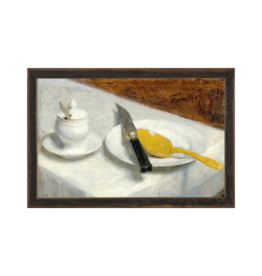 Celadon Art Still Life with Mustard Pot 12"x8"
